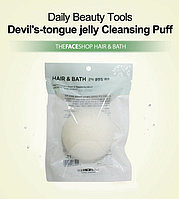 Спонж для умывания с волокнами коньяка THE FACE SHOP DAILY BEAUTY TOOLS CHARCOAL PLANT